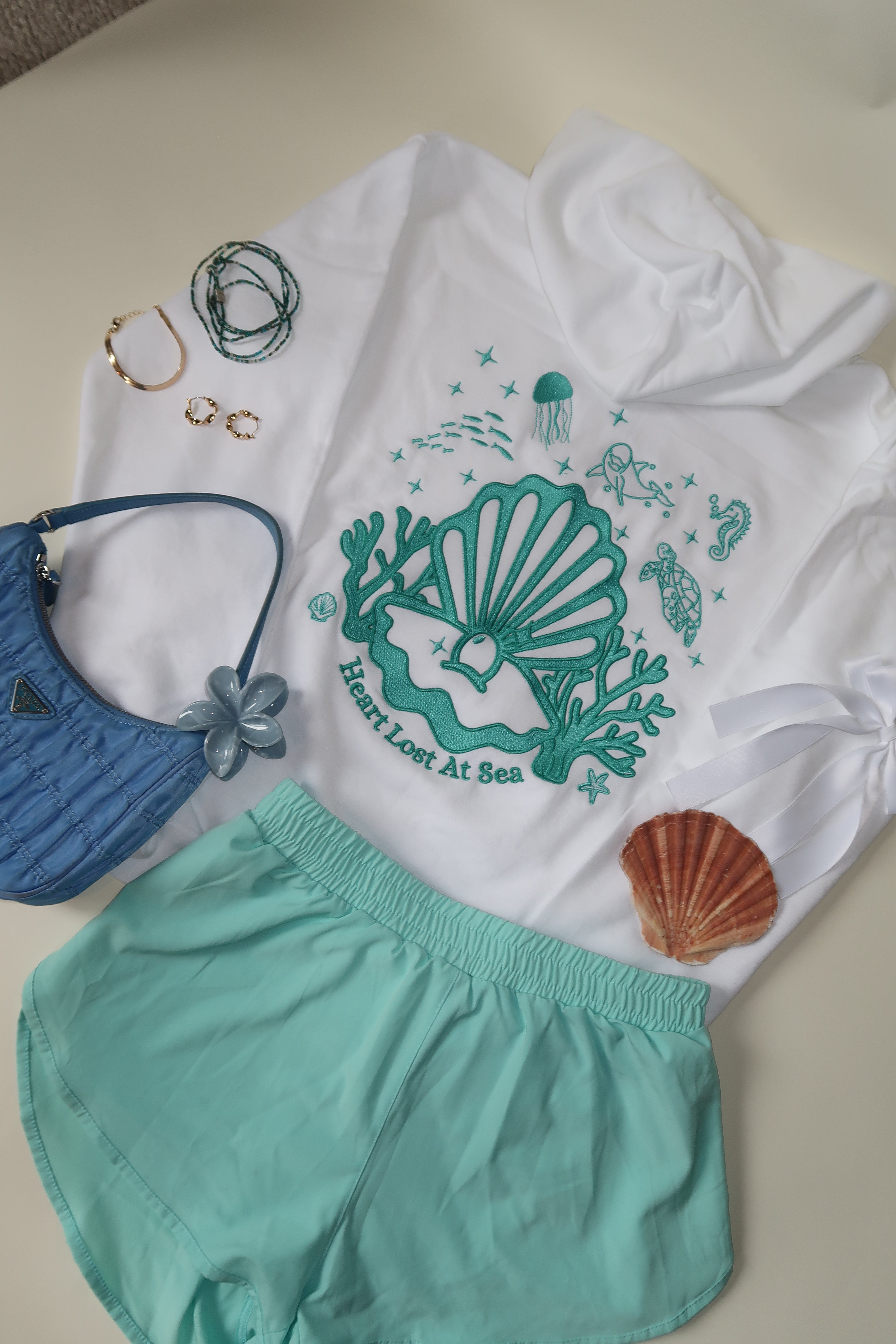 Heart Lost At Sea Hoodie – Coastus Embroidery